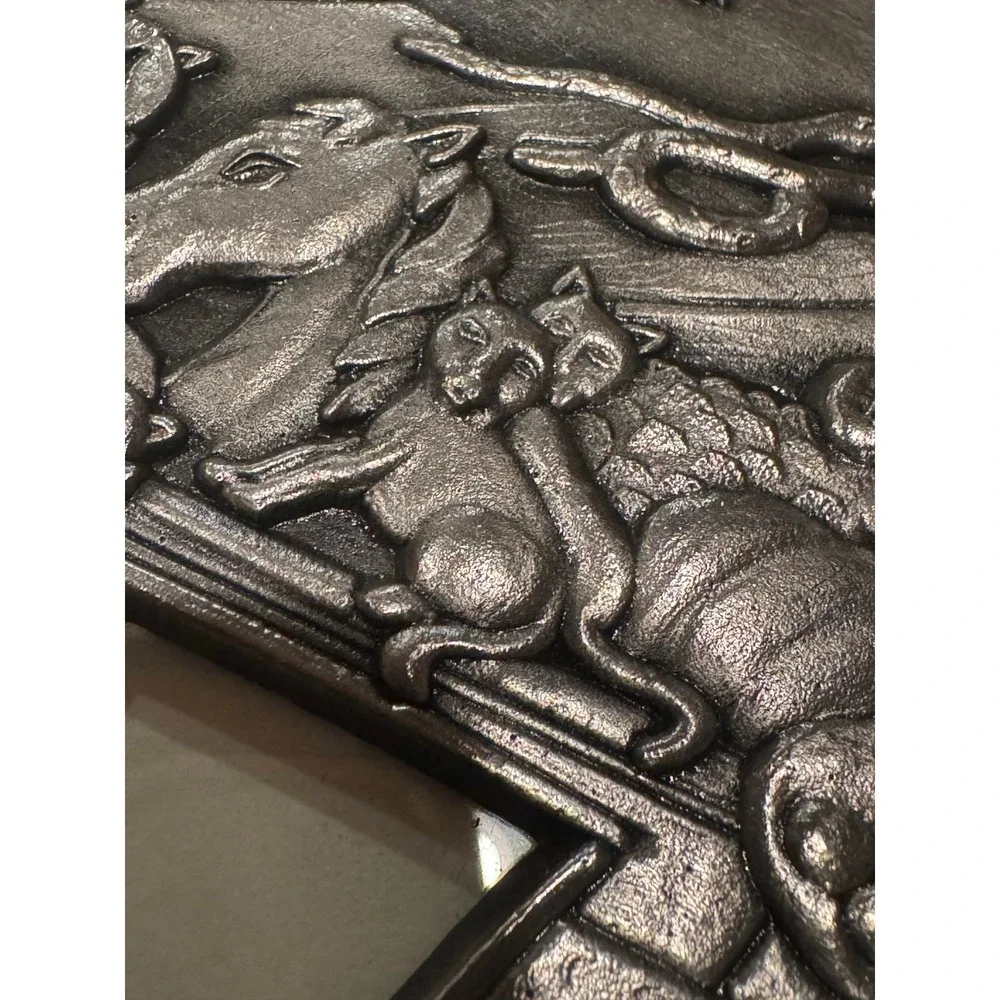 Vintage Pewter Noahs Ark 3D Picture Frame‎ Nursery Decor